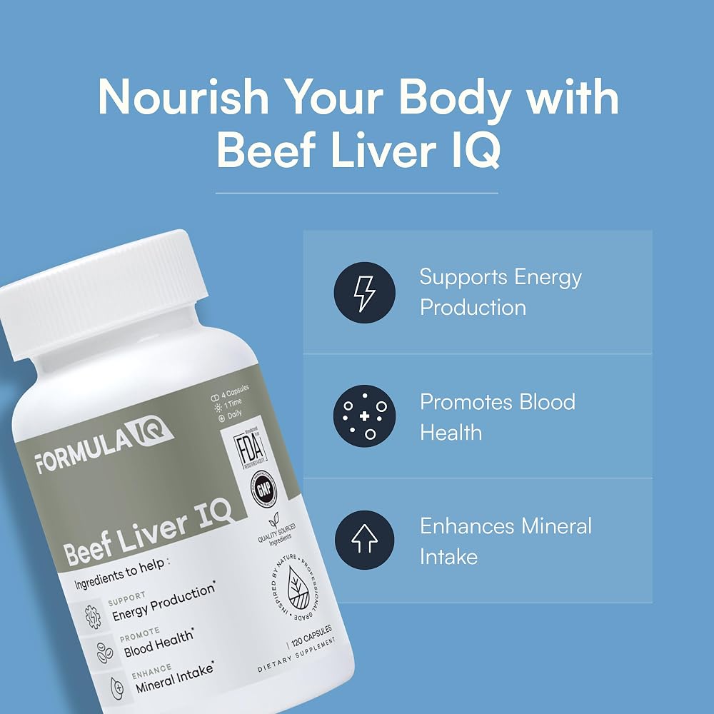 FIQ Formula IQ Beef Liver Capsules - 120 Capsules - image 2