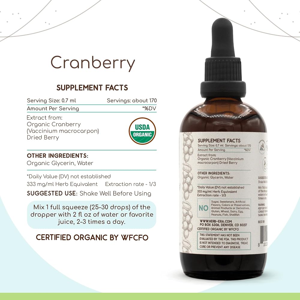 HerbEra Cranberry USDA Organic Tincture