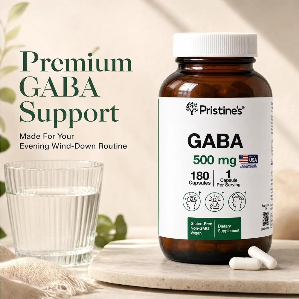 PRISTINE'S GABA 500mg Capsules Sleep Support - 180 Count - image 2