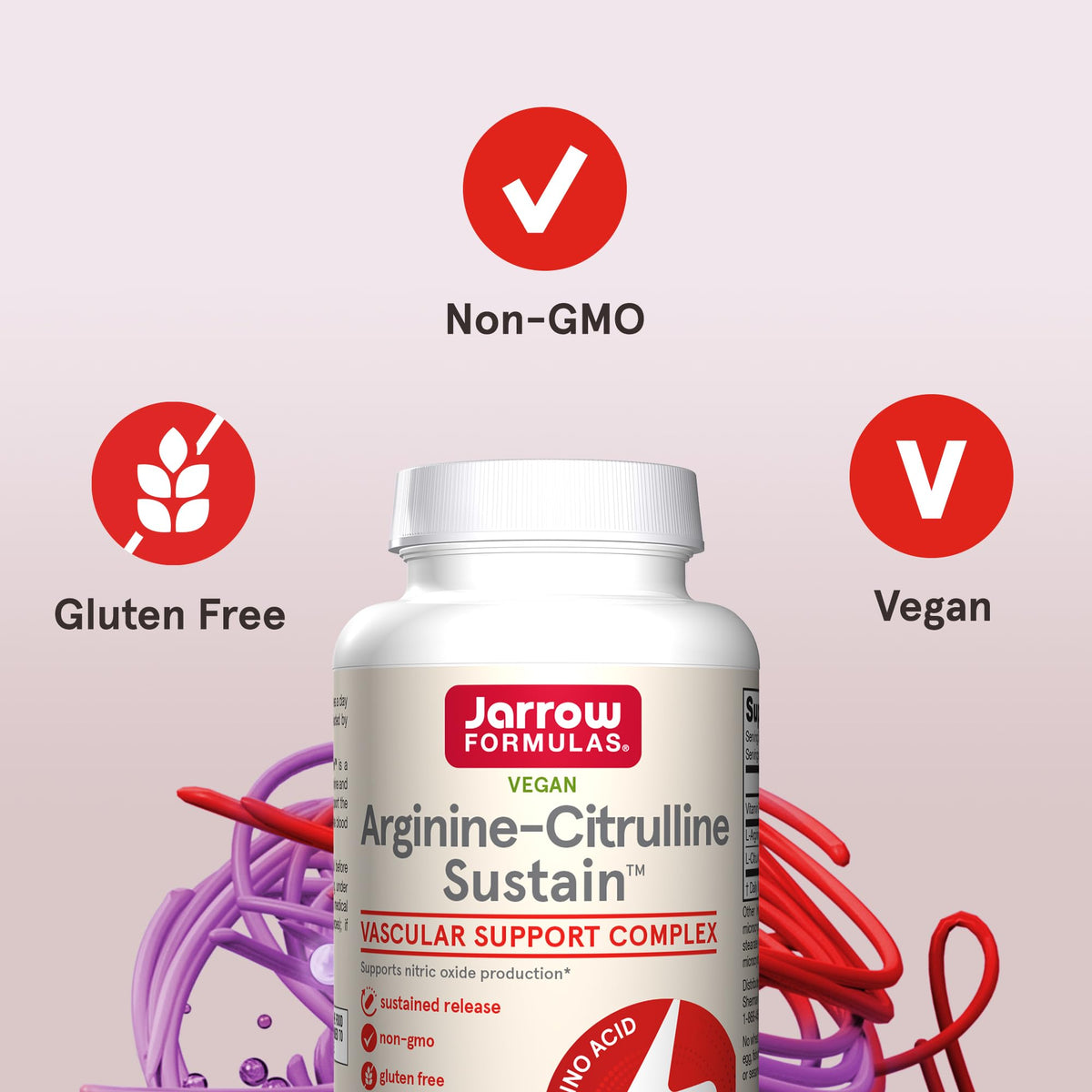 Jarrow Formulas L-Arginine L-Citrulline Sustain - 120 Tablets - image 5