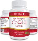 Dr.Plus Formula High Absorption CoQ10 200mg - 120 Capsules
