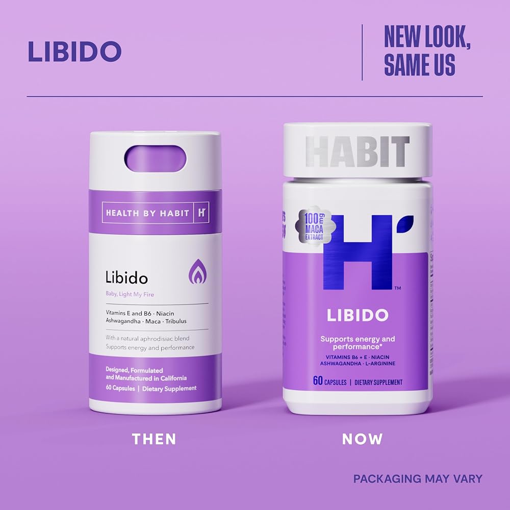 Health by Habit Capsule LIBIDO Vitamins Standard 60 PC Count Container