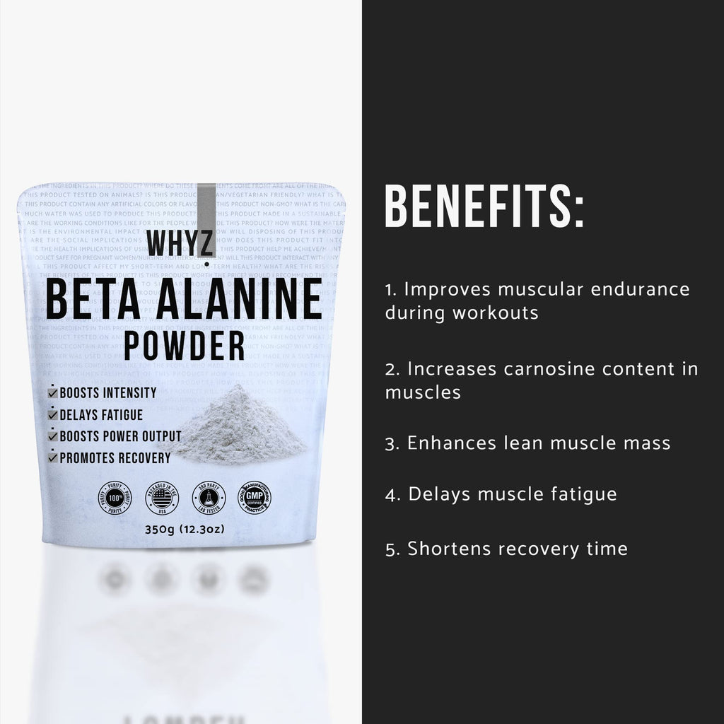 WHYZ Beta Alanine Powder Pre-Workout for Endurance - 350g - image 5