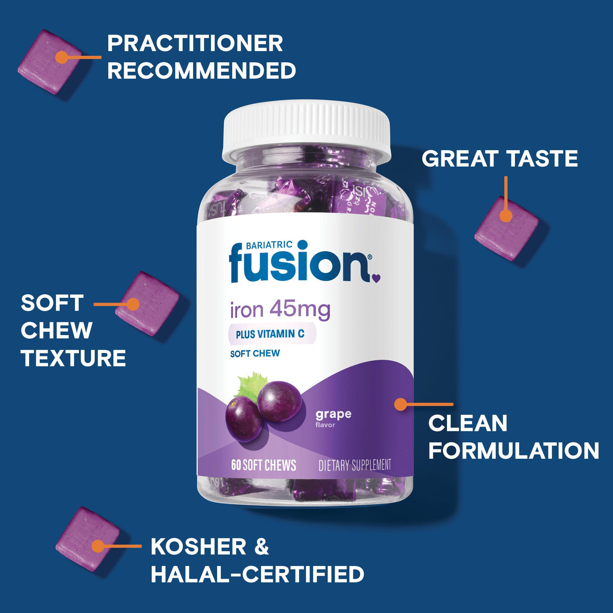 Bariatric Fusion Iron Soft Chew with Vitamin C