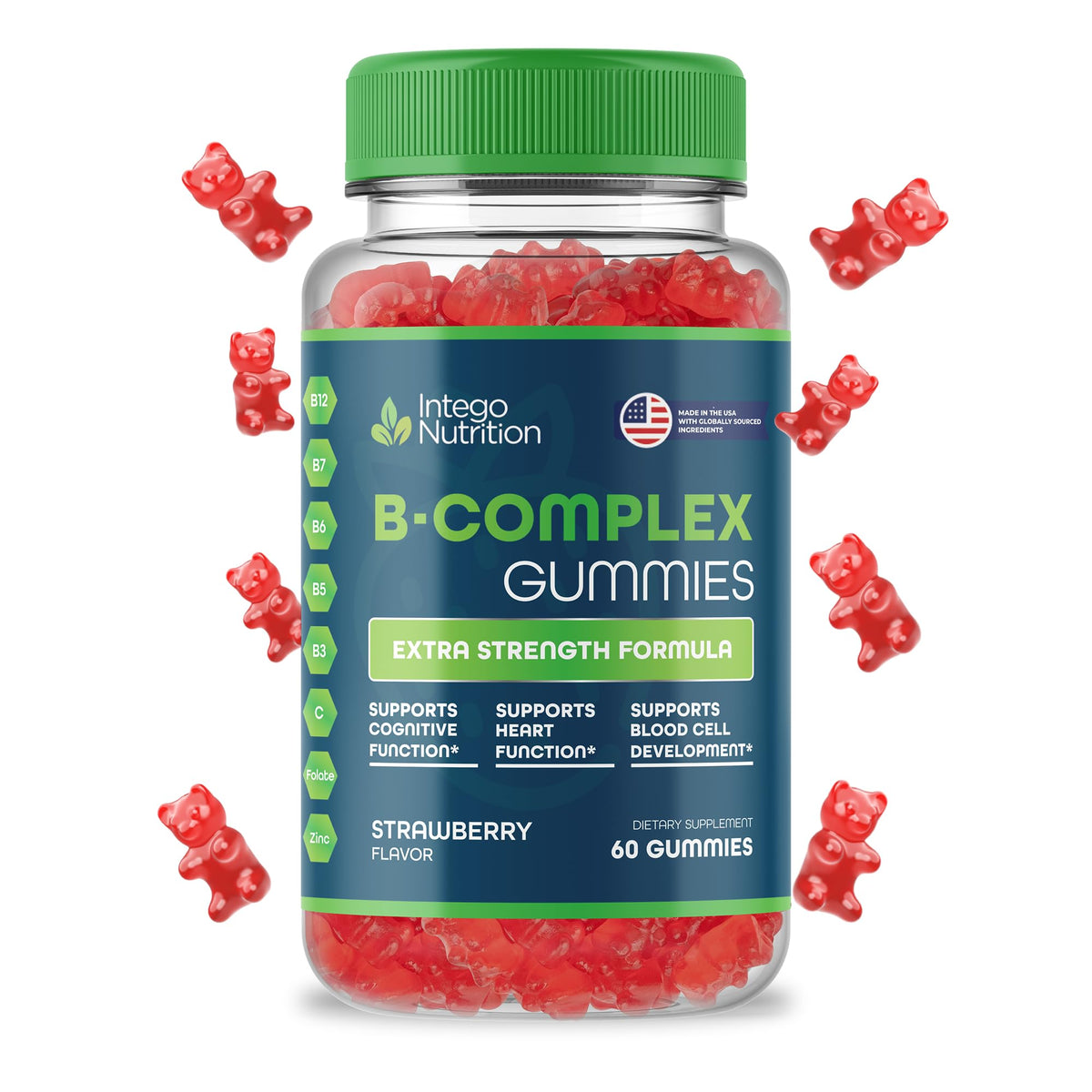 INTEGO NUTRITION Vitamin B-Complex Chewable Gummies - Adult