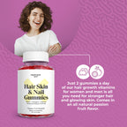 Supplement Spot Hair Skin and Nails Biotin Gummies - 60 Count - image 5
