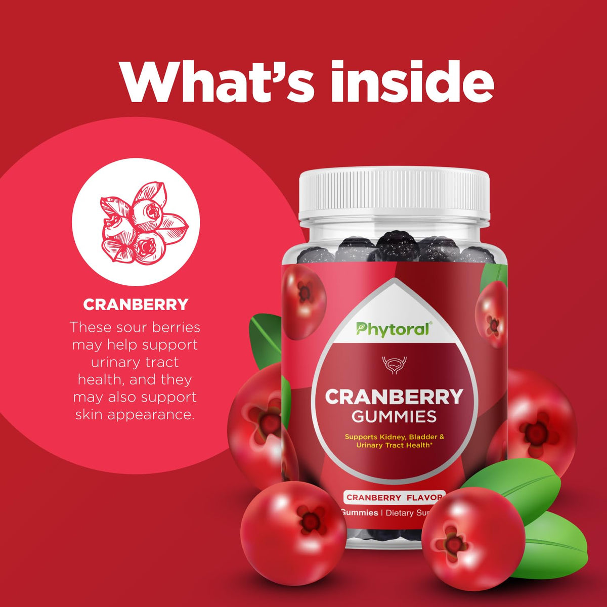 Phytoral Extra Strength Cranberry Gummies - 60 Count - image 3