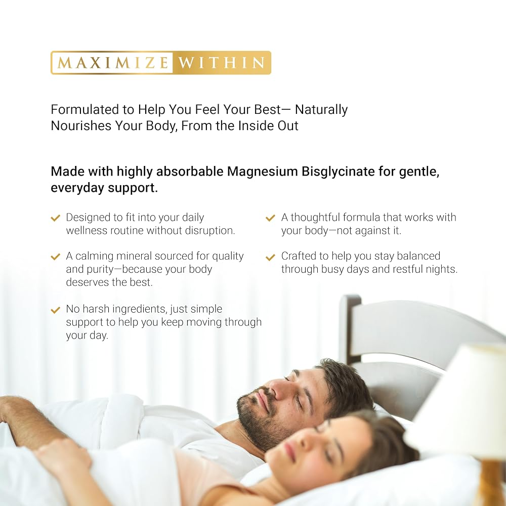 Maximize Within Magnesium Glycinate 600mg - 60 Capsules - image 6