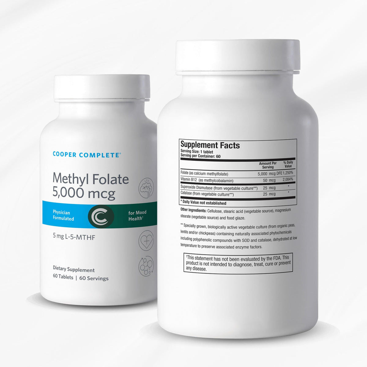 Cooper Complete L-5-MTHF Methyl Folate 5 mg Mood Support - 60 Capsules - image 2