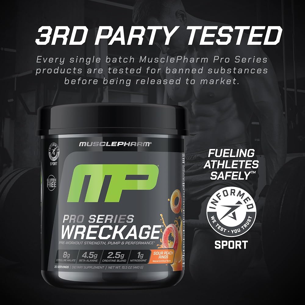 Muscle Pharm MusclePharm Pro Series Wreckage Pre-Workout Powder - 20 Servings - image 6