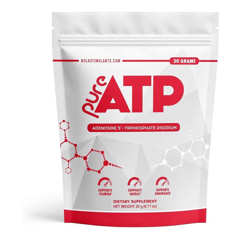 BulkStimulants Pure ATP Adenosine Triphosphate Powder - 45 Servings