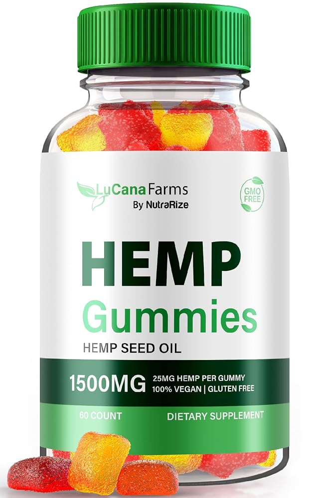 NutraRize LuCana Farms Hemp Gummies Extra Strength 1500mg - 60 Gummies