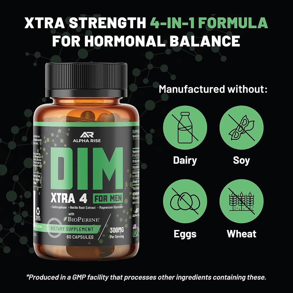 ALPHA RISE DIM Supplement for Men Hormonal Balance - 60 Capsules - image 8