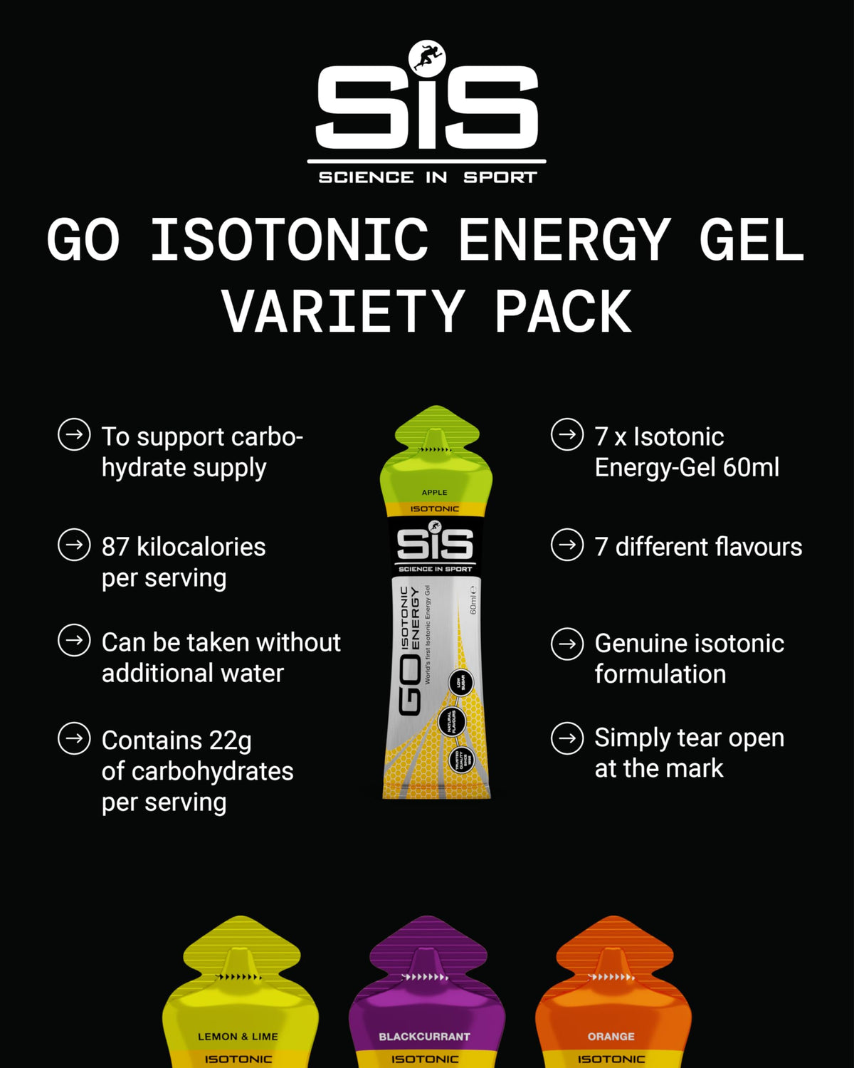 Science in Sport GO Isotonic Energy Gel - Pack of 7 - image 2