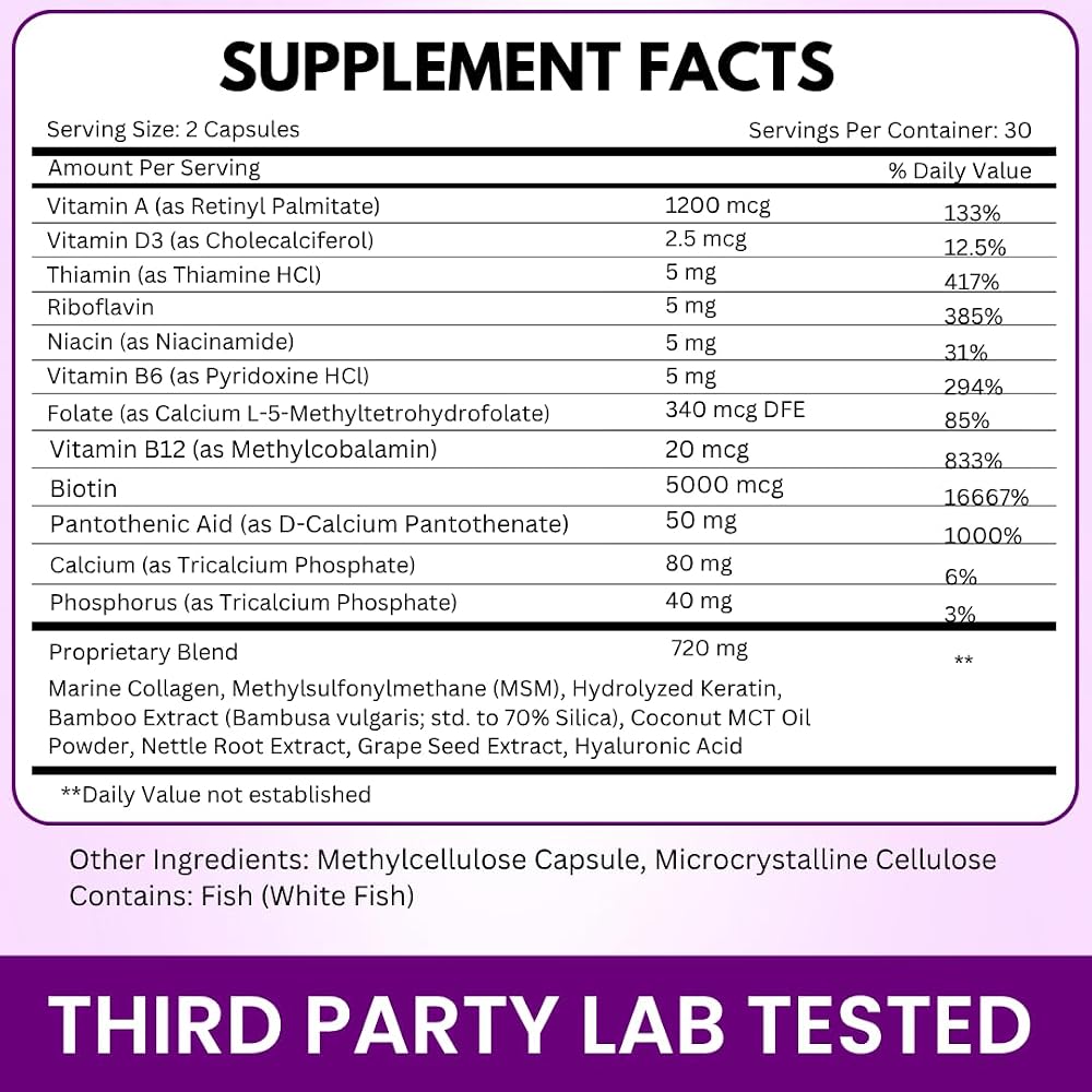VITBOOST Biotin with Hyaluronic Acid, Collagen and Keratin