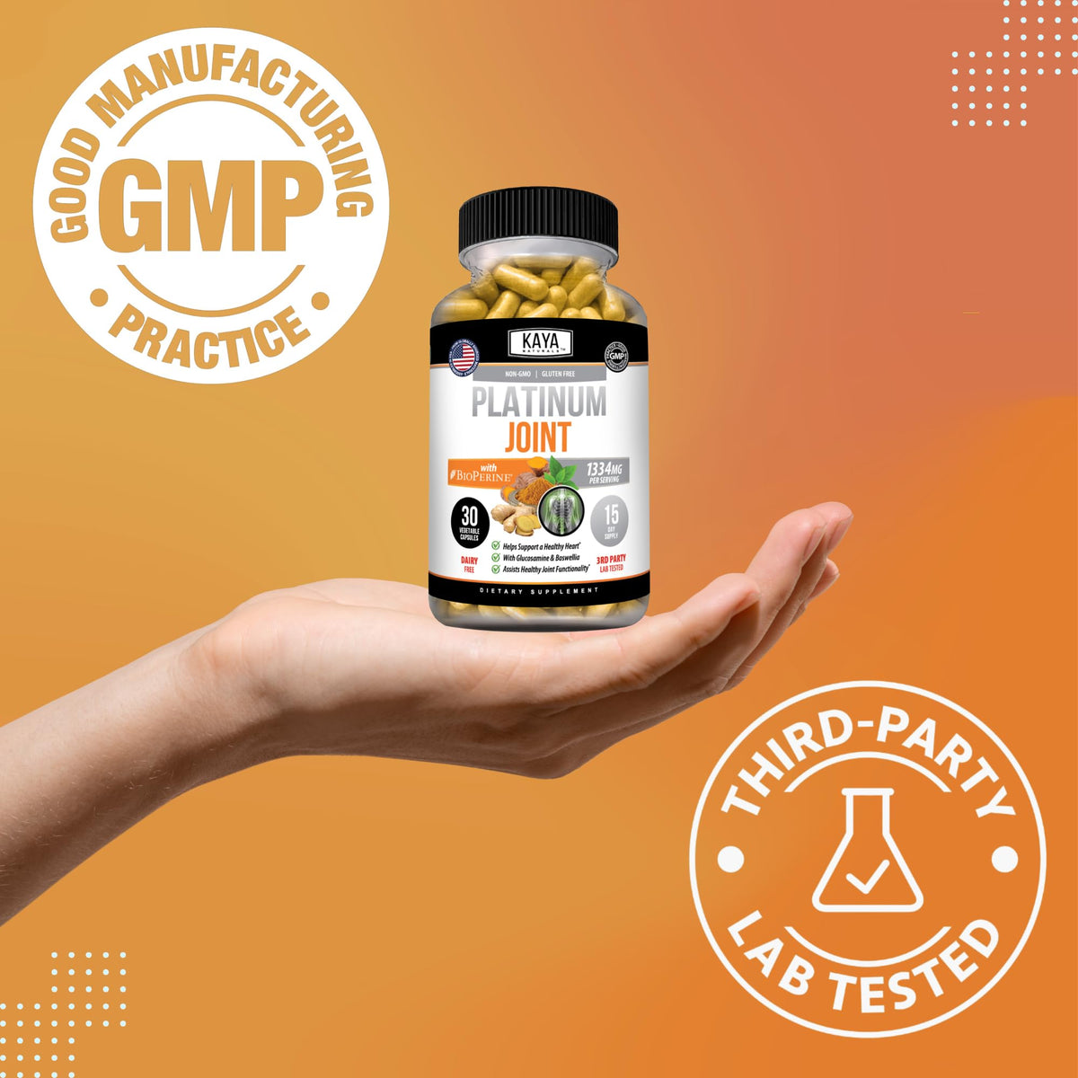 Kaya Naturals Platinum Mobility Support Glucosamine - 30 Capsules - image 6