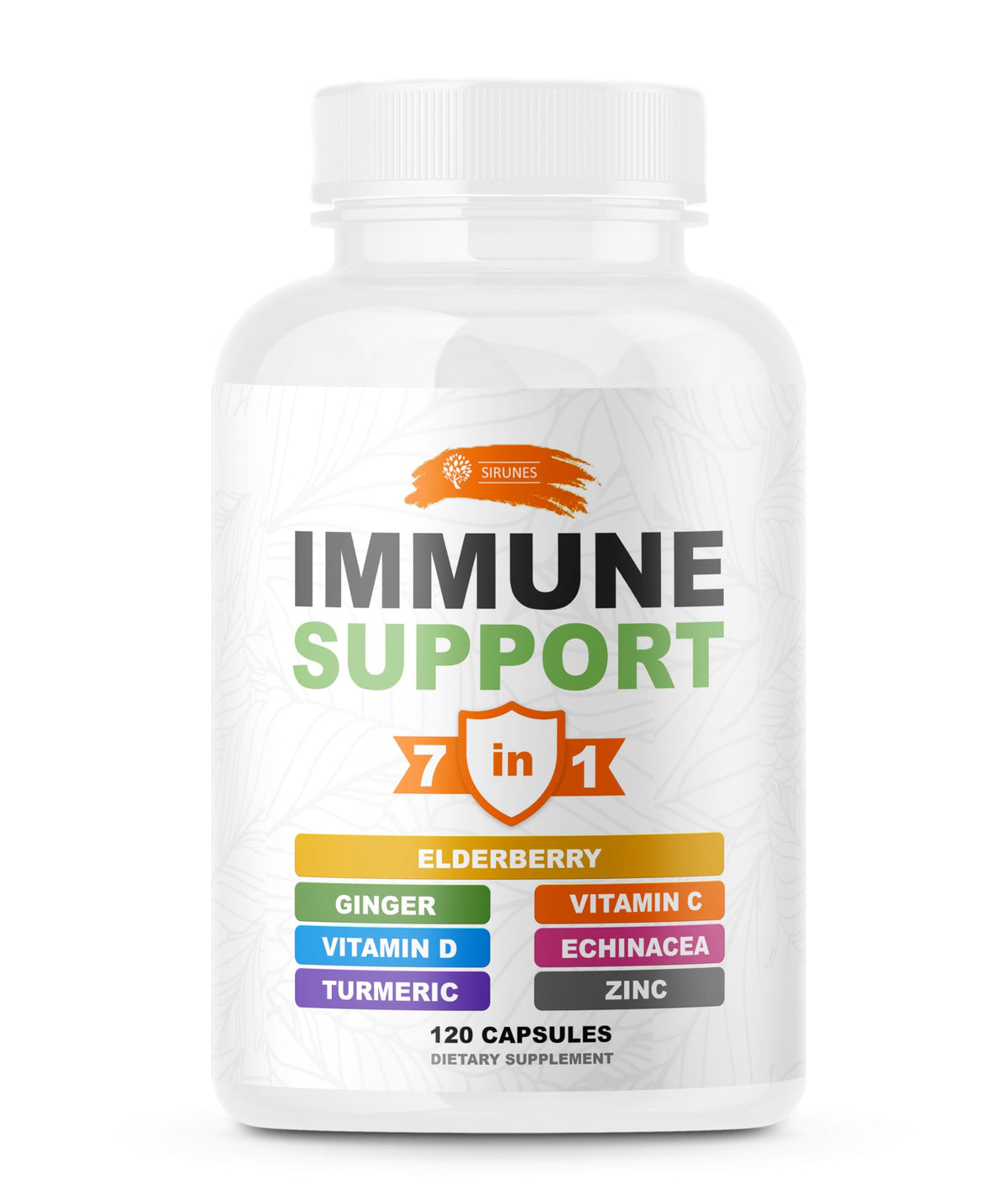 SIRUNES Immune Support Multivitamin with Vitamin C, D3 & Elderberry