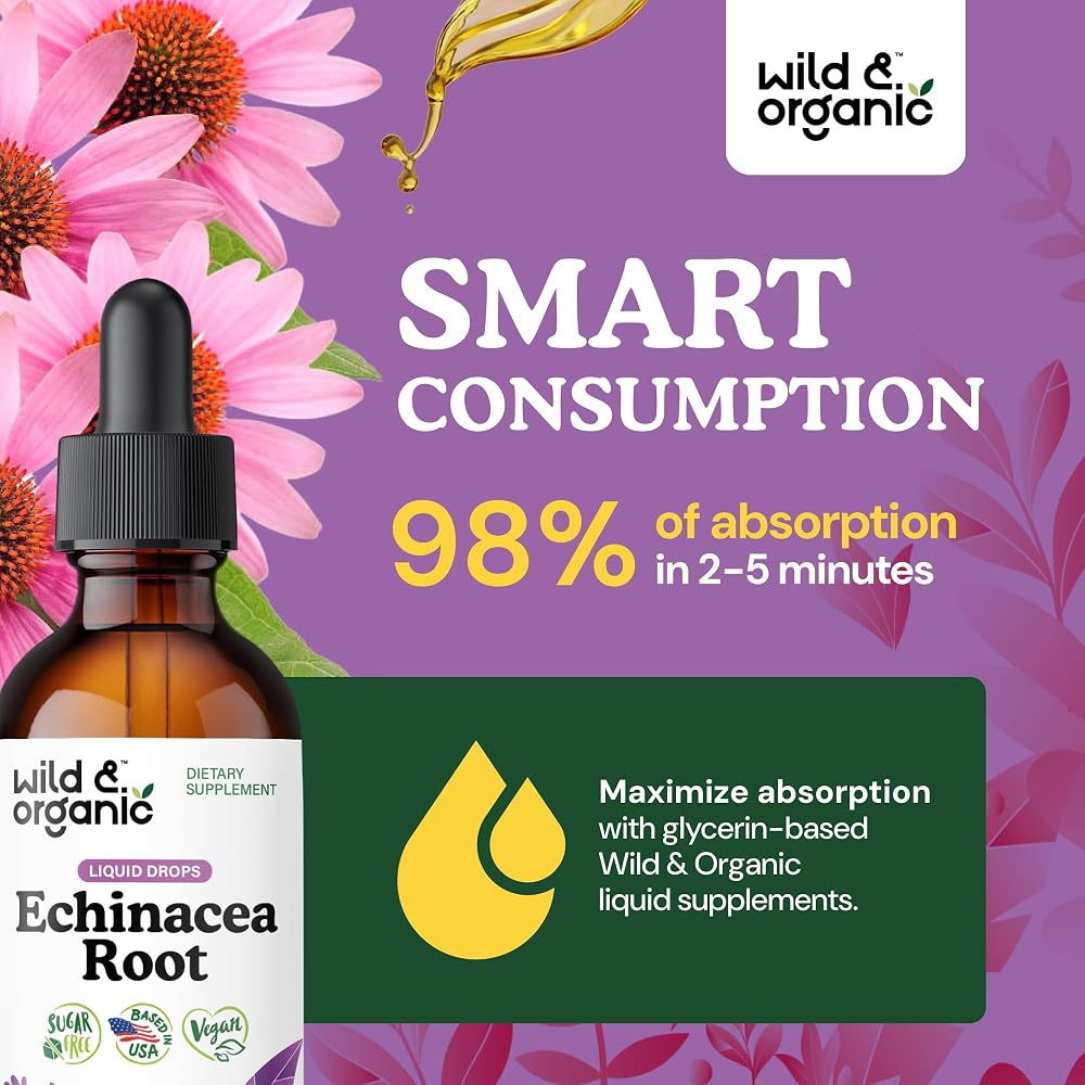 Wild & Organic Echinacea Drops - Organic Echinacea Tincture