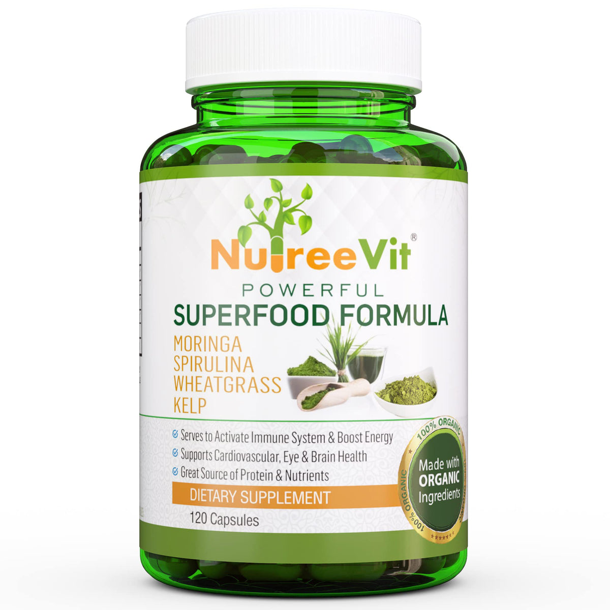 NutreeVit 100% Organic Powerful Superfood Formula - Immune System