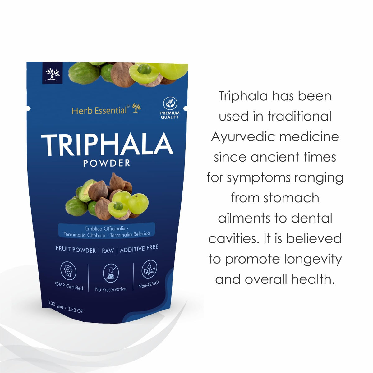 Herb Essential Organic Triphala Powder - 200g - image 2