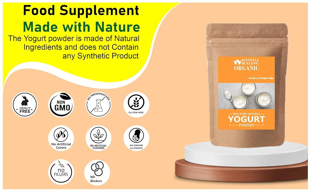 Blessfull Healing Organic Yogurt Powder 100% Pure Natural 200 Gram /