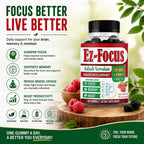 Ez-Focus Lion's Mane Mushroom Gummies for Focus & Memory - 60 Gummies - image 8