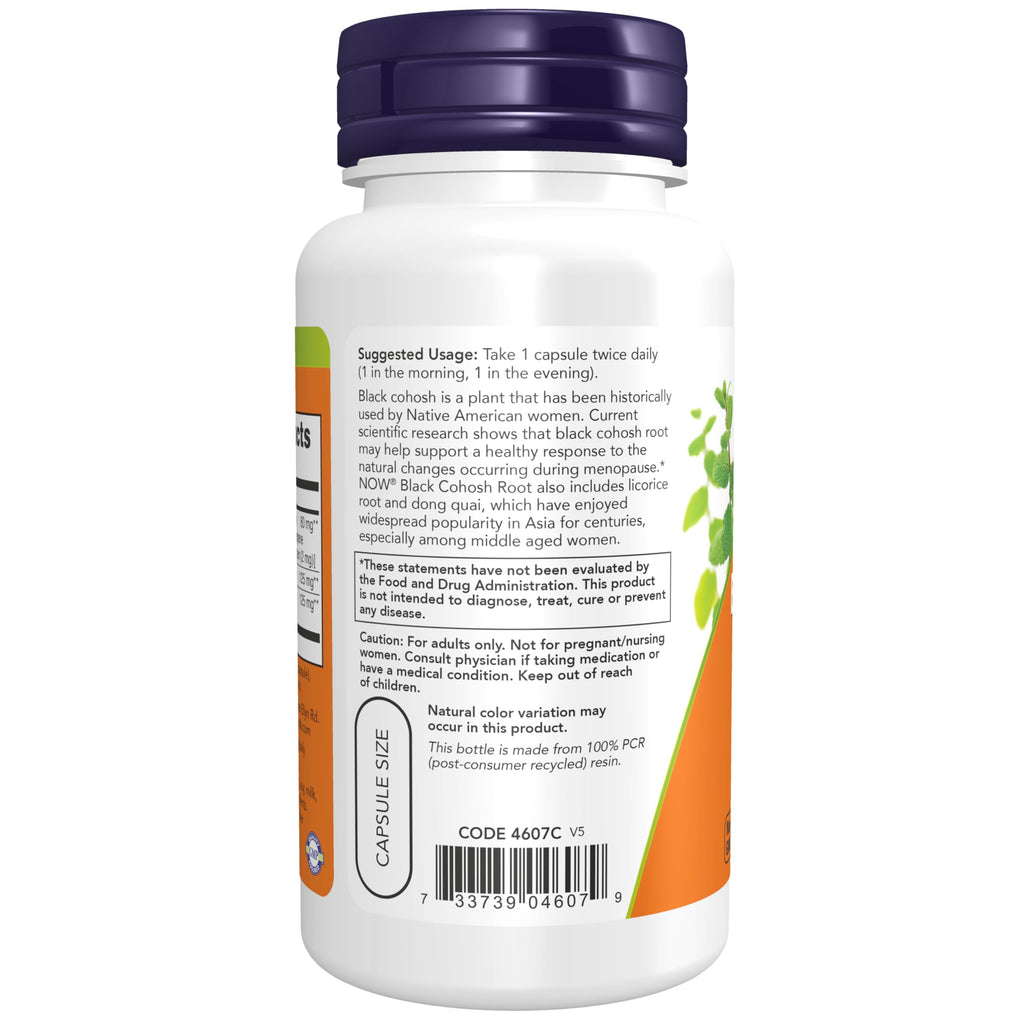 NOW Foods Black Cohosh 80 mg - 90 Vegetarian Capsules - image 3