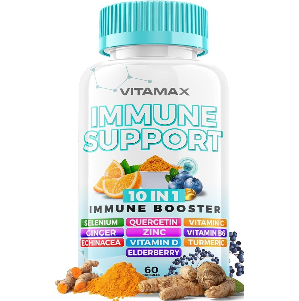 Vitamax 10-in-1 Immune System Support with Elderberry & D3 - 60 Capsules