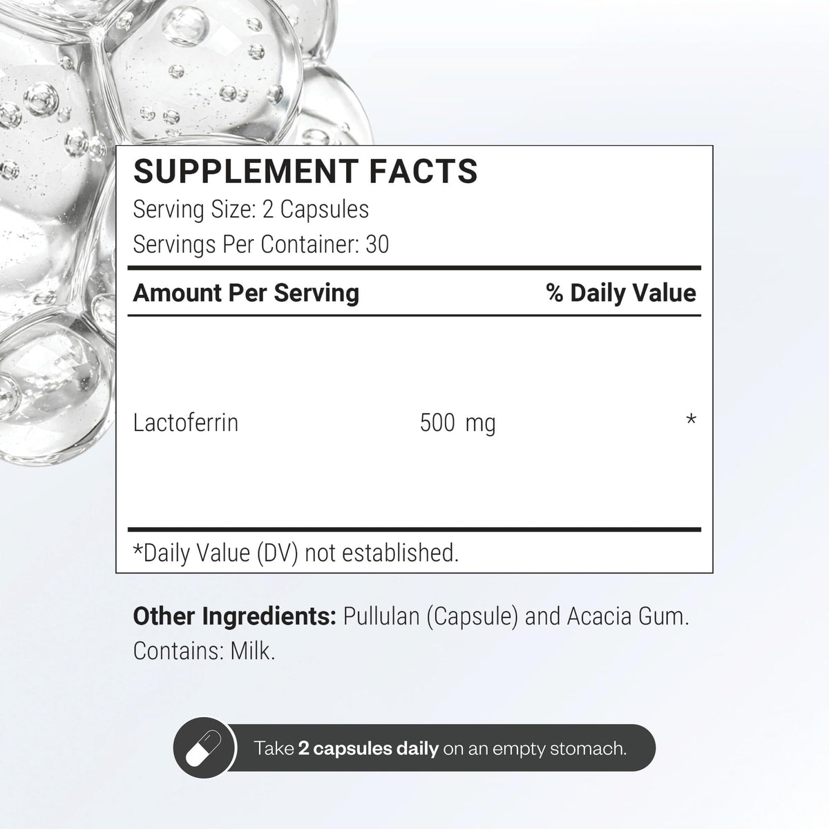 Supersmart Lactoferrin 500 mg Immune Support - 60 Vegetarian Capsules - image 4