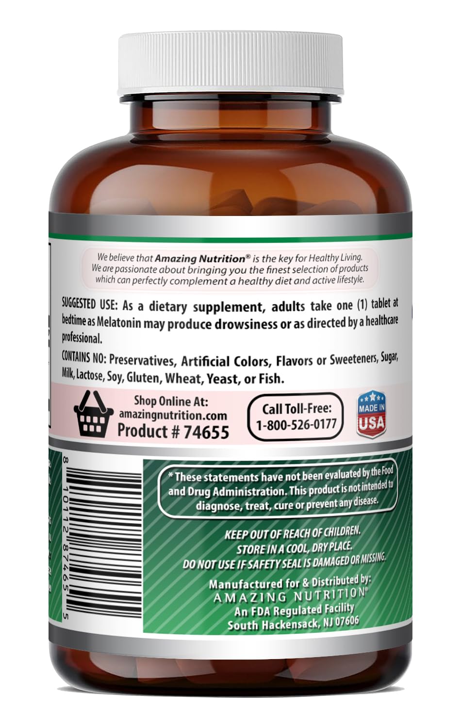 Amazing Nutrition Melatonin 5 mg Tablets - 365 Tablets - image 5