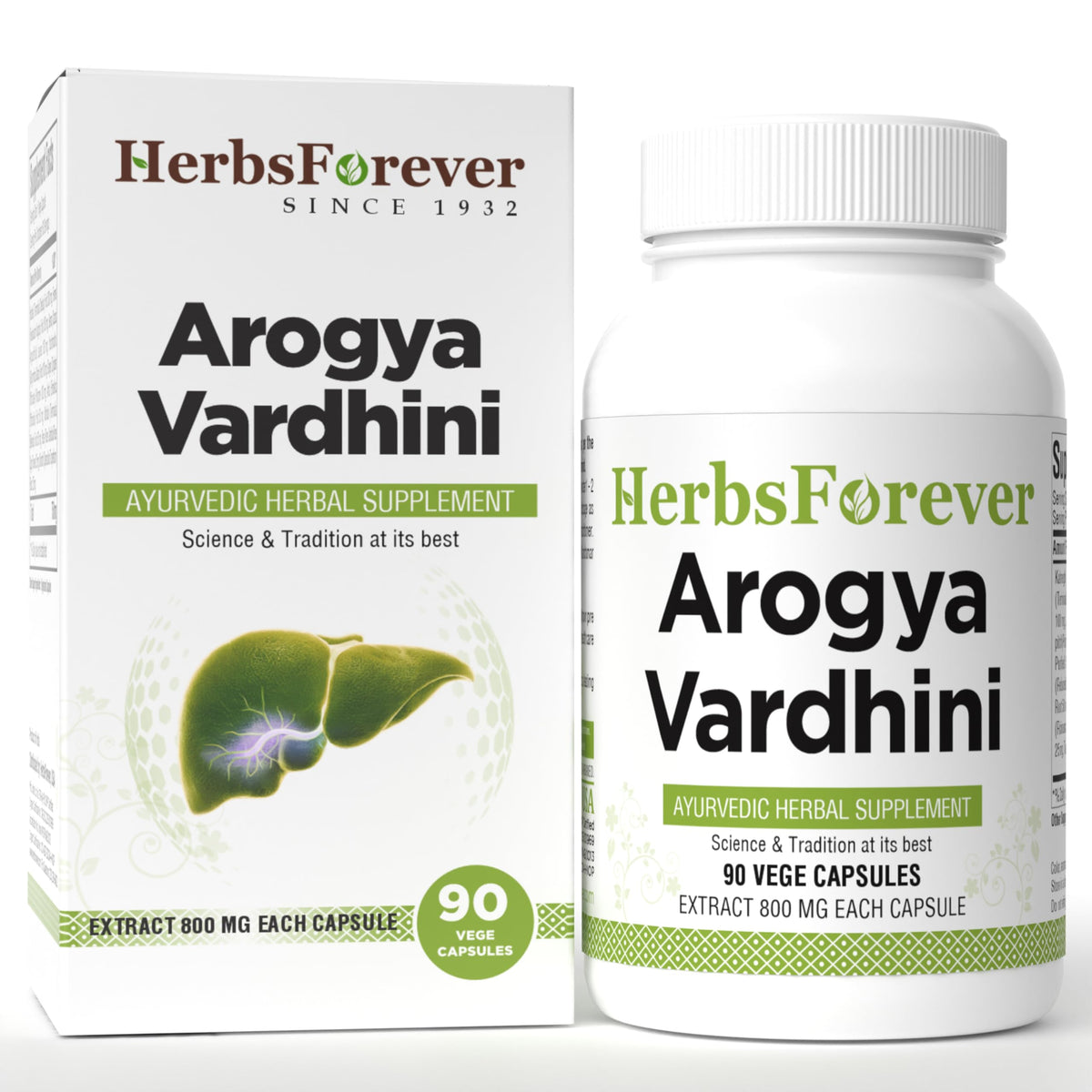 Herbsforever Arogya Vardhini Ayurvedic Capsules - 90 Vegetarian Capsules