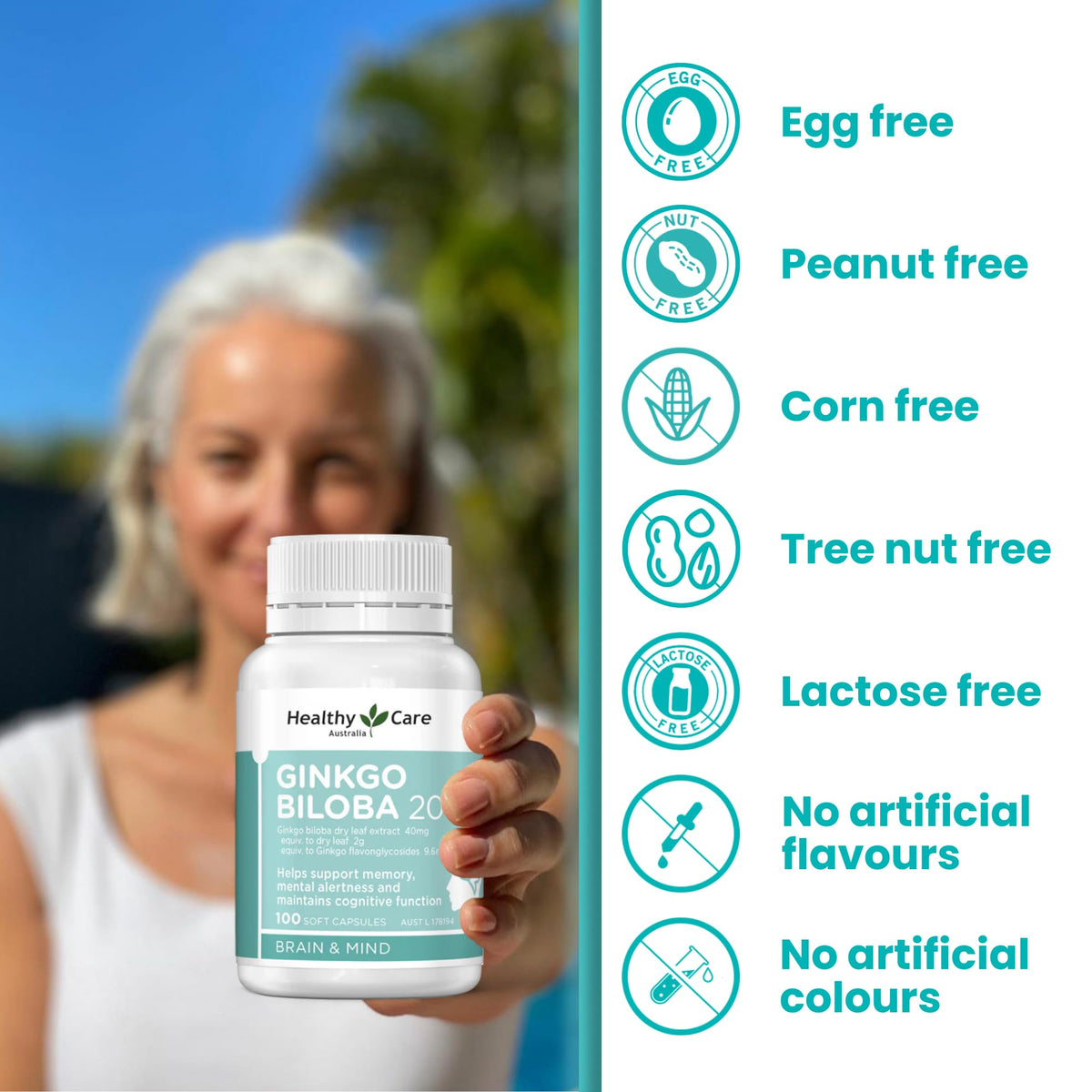 Healthy Care Ginkgo Biloba 2000mg - 100 Capsules - image 4