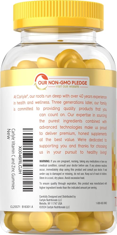 Carlyle Vitamin C and Zinc Gummies Immune Support - 70 Count - image 8