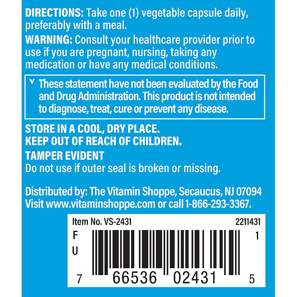 The Vitamin Shoppe Zinc 50 mg with Copper - 100 Vegetarian Capsules - image 3
