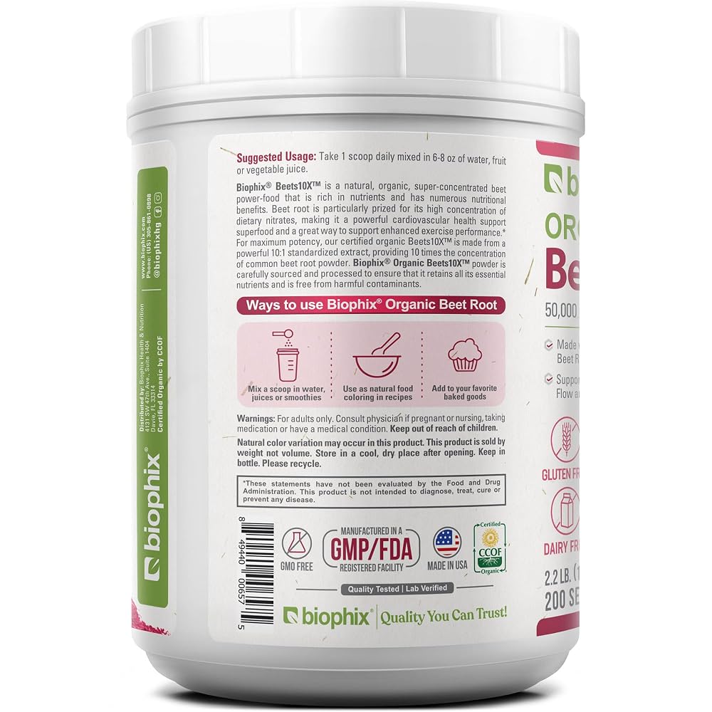 biophix Organic Beets 10X Beet Root Powder - 2.2 lb - image 9