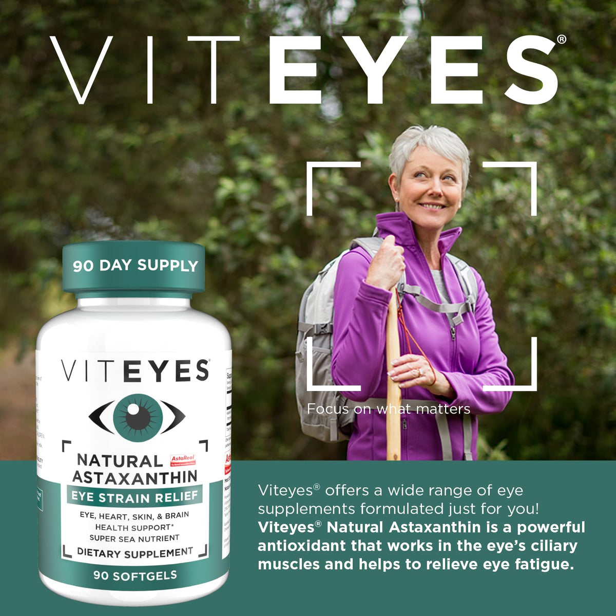Viteyes Natural Astaxanthin Eye Strain Relief - 90 Softgels - image 2