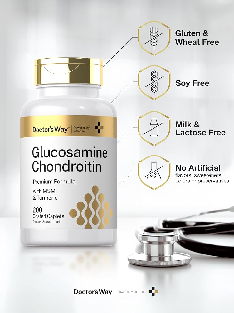 Doctor's Way Glucosamine Chondroitin MSM Turmeric - 200 Caplets - image 5