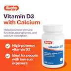 Rugby Vitamin D3 2000 IU with Calcium - 100 Tablets - image 3