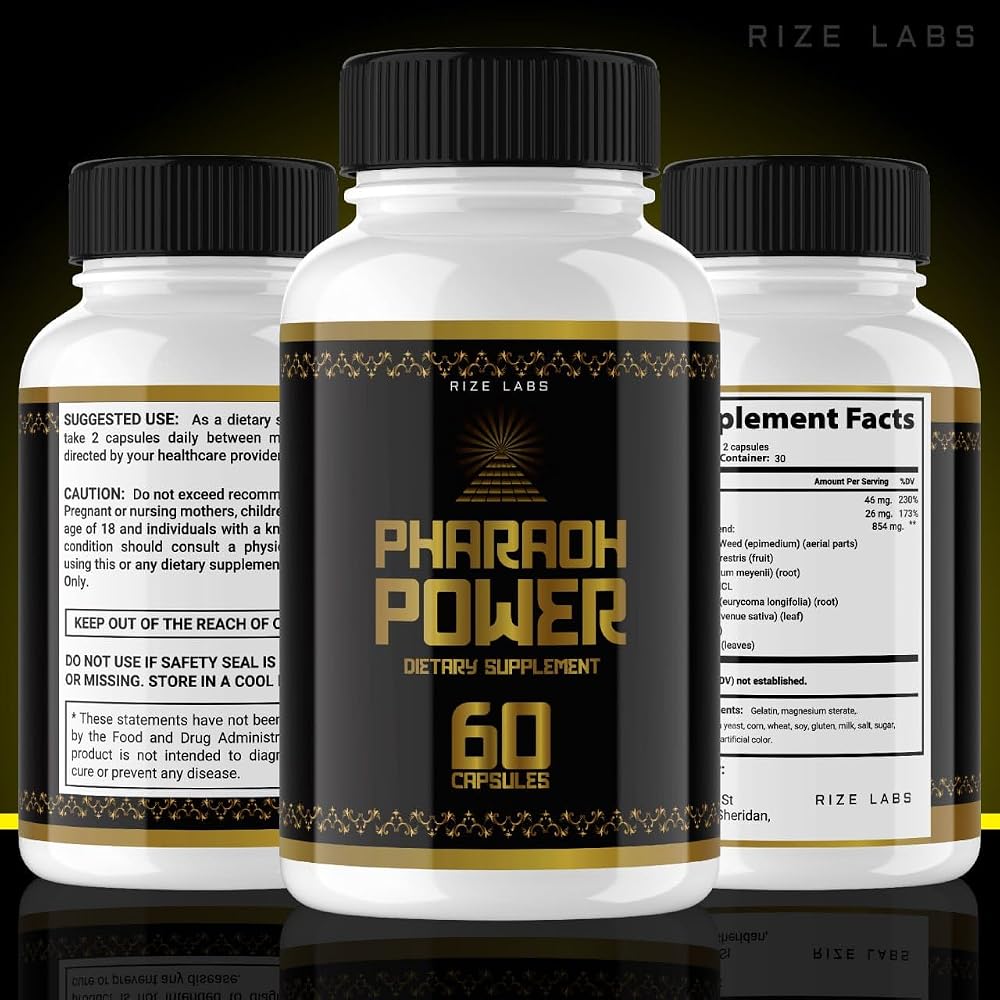 rize labs Pharaoh Power Supplement - 300 Capsules - image 7