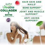 Lifeable Collagen Peptides Gummies with Biotin Hair Skin Nails - 90 Gummies - image 3