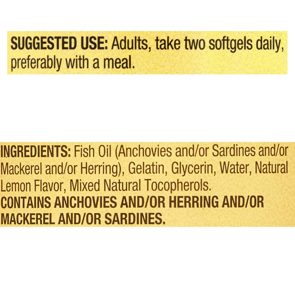 LUAL Spring Valley Omega-3 Mini Fish Oil 1000 mg - 120 Softgels - image 4
