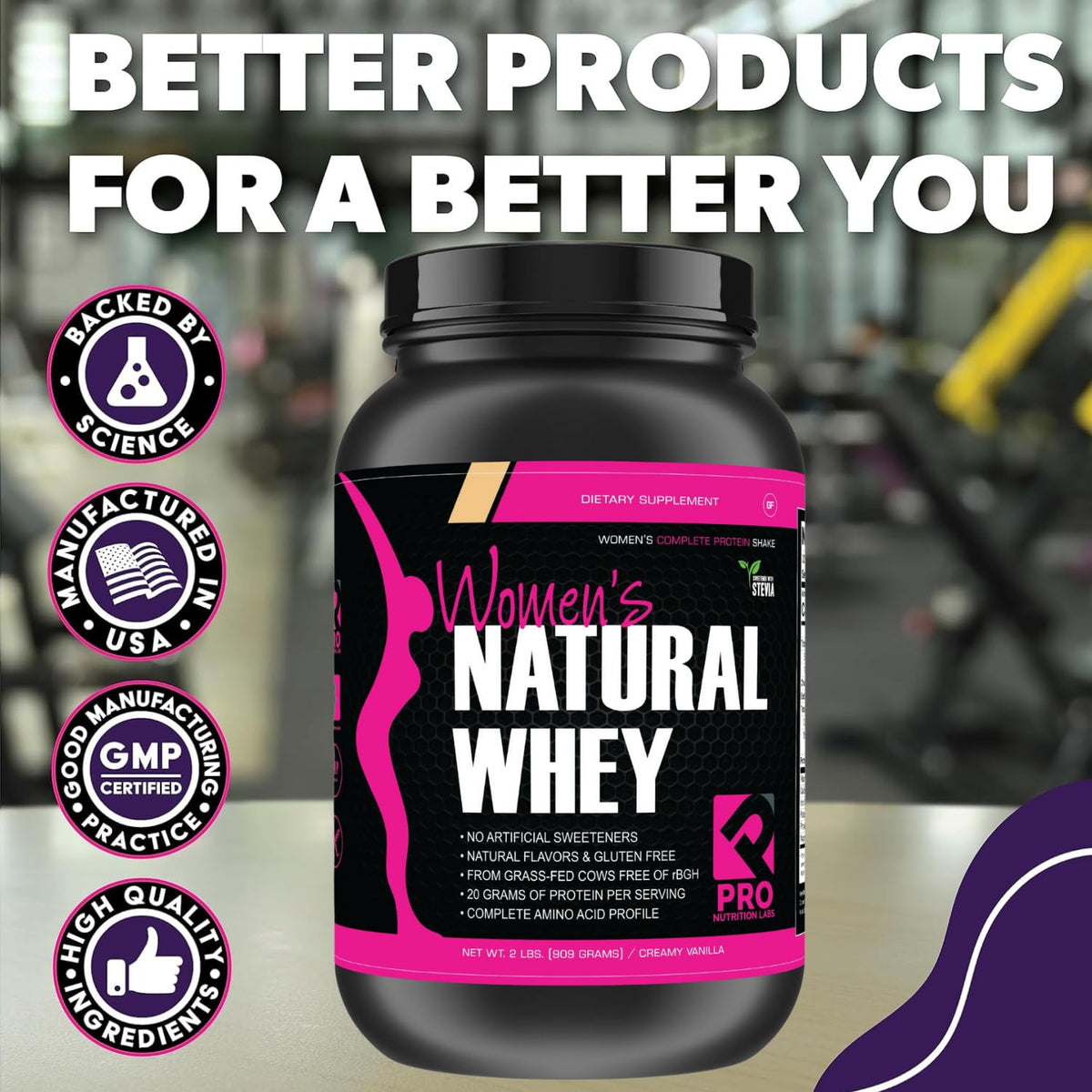 PRO NUTRITION LABS Whey Protein Powder for Women - Supports Lean