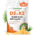 VEV Vitamin D3 K2 10,000 IU - 300 Softgels