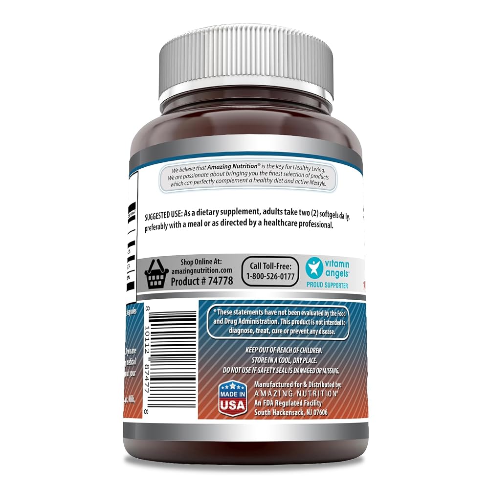 Amazing Nutrition Calcium with Vitamin D3 1200 mg - 120 Softgels - image 2