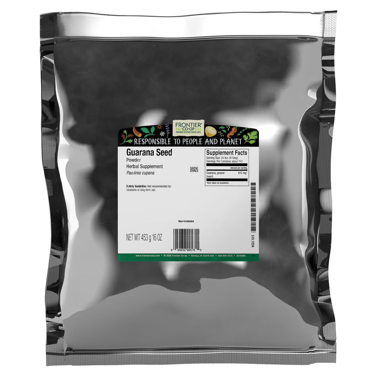 Frontier Co-op Guarana Powder - 16 Ounce
