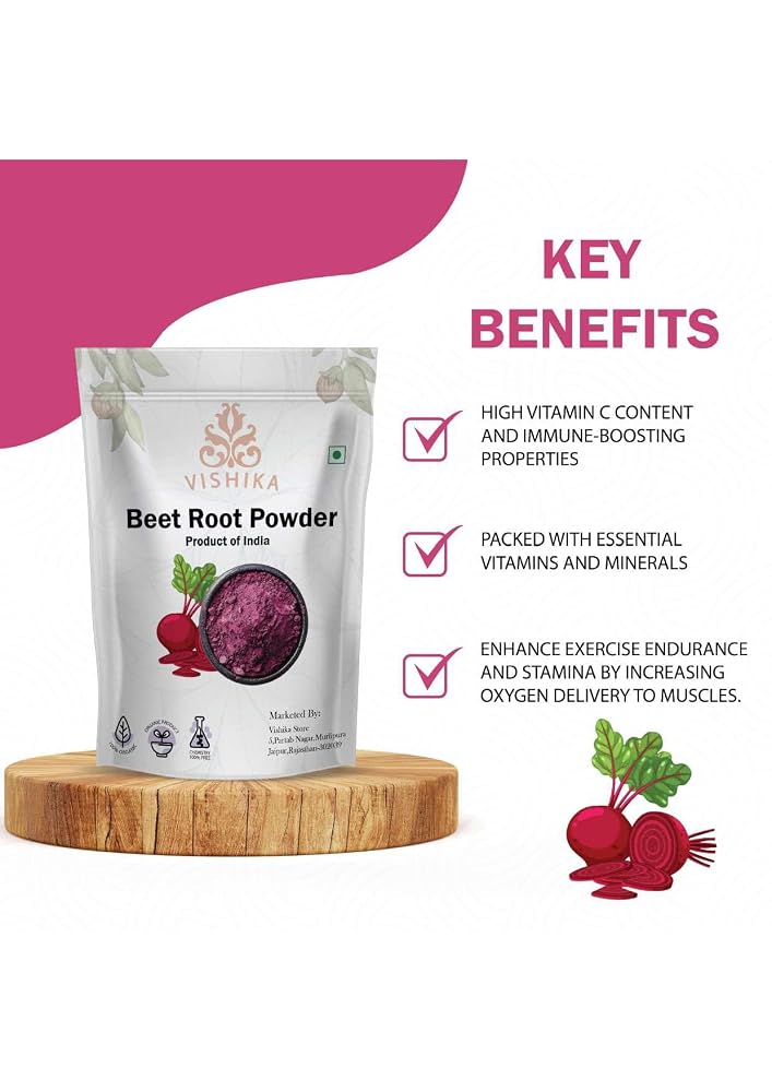 VISHIKA Organic Beet Root Powder - 100g - image 4