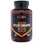 Kiva Premium Ceylon Cinnamon Powder - 120 Vegetarian Capsules