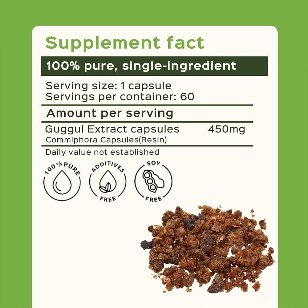 bixa BOTANICAL Guggul Extract 450mg Capsules - 60 Count - image 3