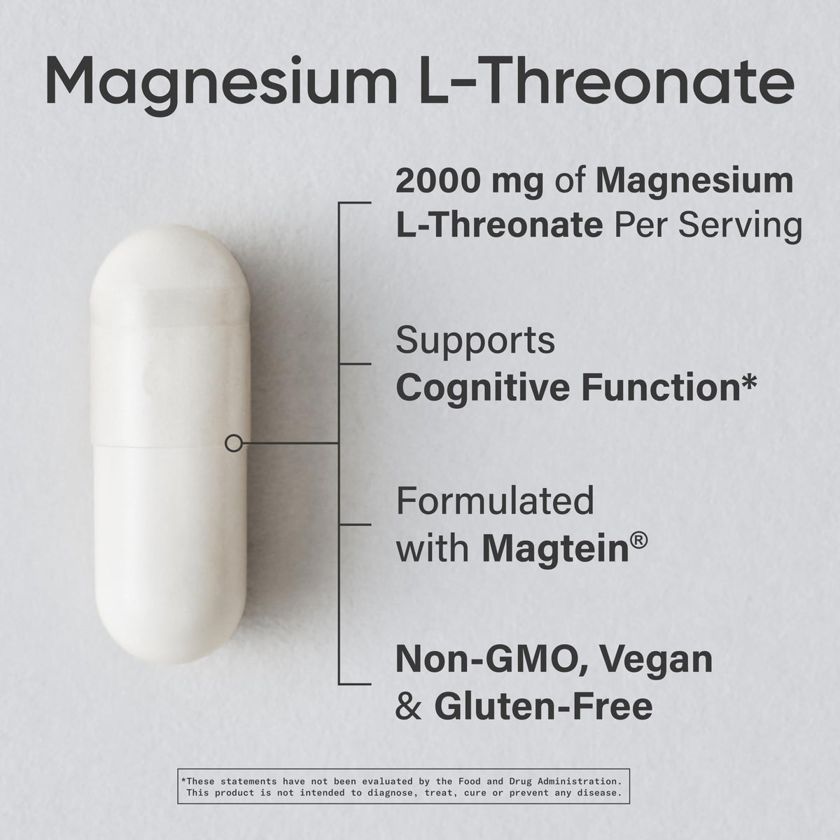 Sports Research Magnesium L-Threonate 2000mg - 90 Capsules - image 2