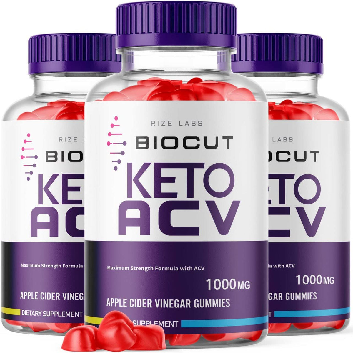 rize labs Biocut Keto ACV Gummies - 180 Gummies